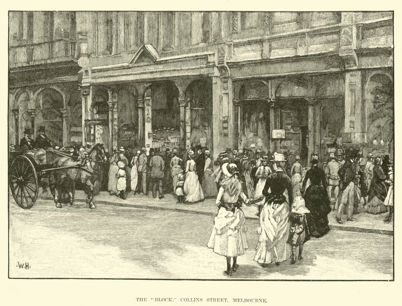 The Block, Collins Street, Melbourne by English School