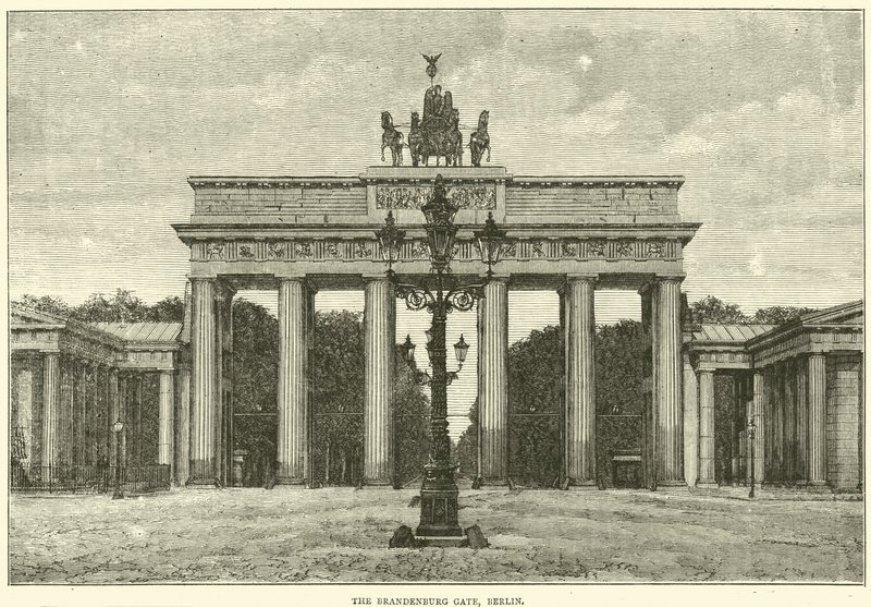 The Brandenburg Gate, Berlin, 1870 by English School