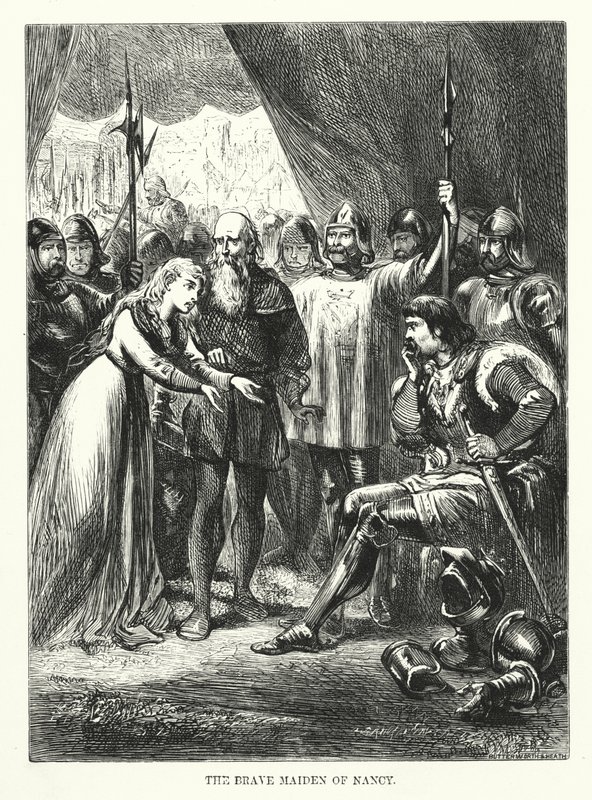 The Brave Maiden of Nancy by English School