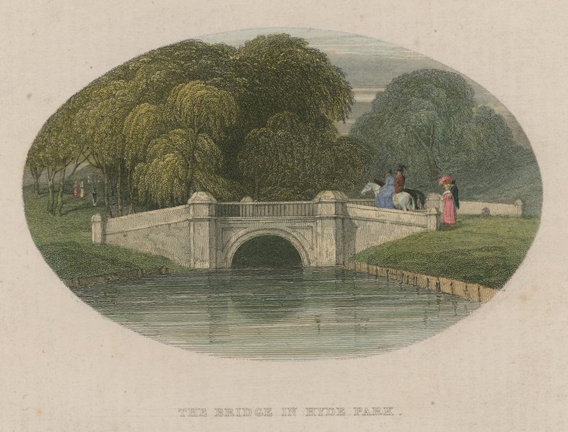 The Bridge of Hyde Park, London by English School