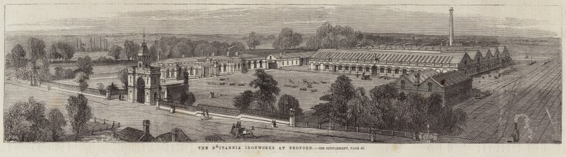 The Britannia Ironworks at Bedford by English School
