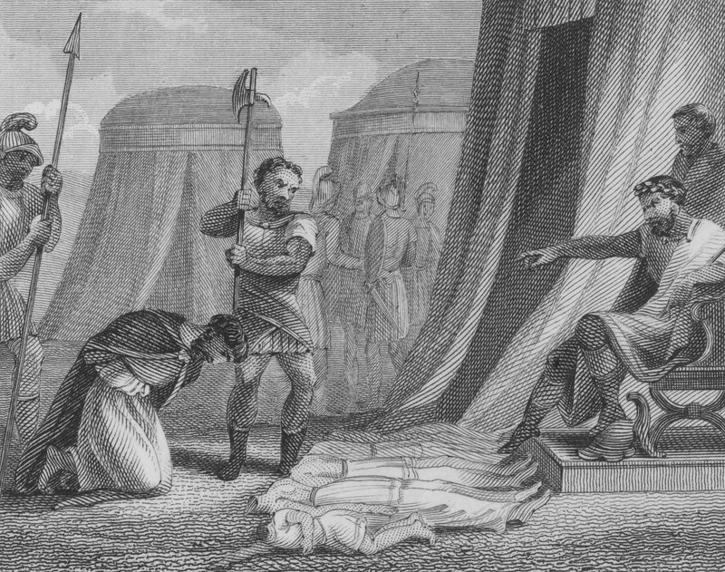 The Byzantine Emperor Maurice About to Be Executed by the Usurper Phocas, Having Seen His Five Children Killed in Front of Him, 602 by English School