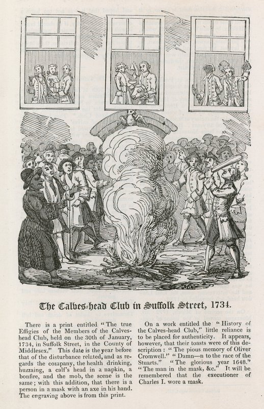 The Calves Head Club in Suffolk Street, 1734 by English School
