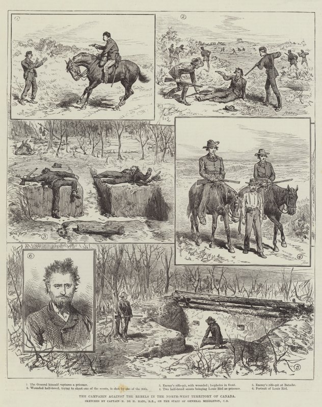 The Campaign against the Rebels in the North-West Territory of Canada by English School