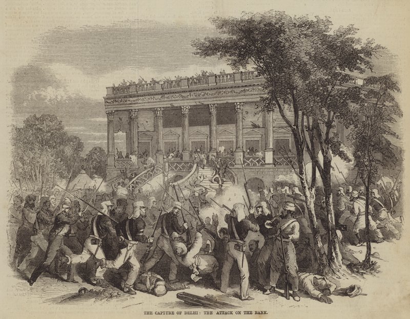 The Capture of Delhi, the Attack on the Bank by English School