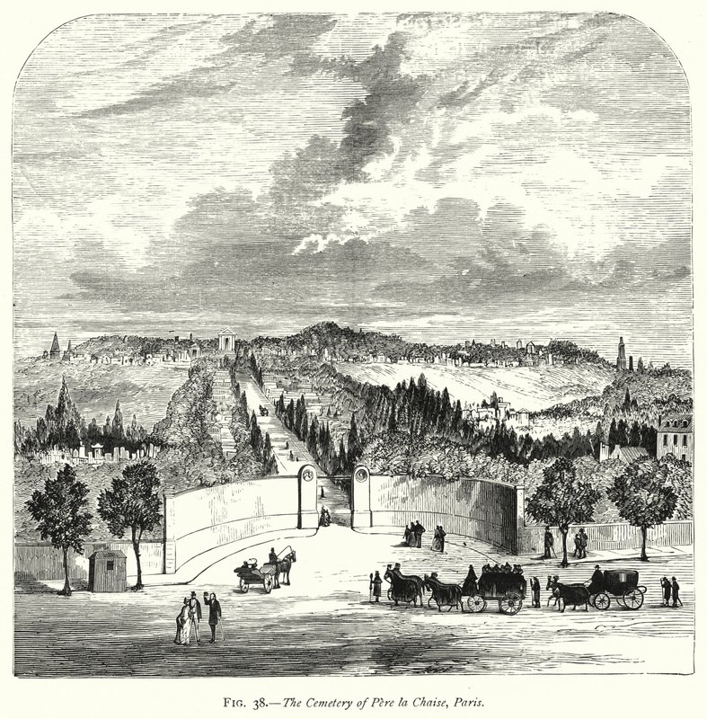 The Cemetery of Pere la Chaise, Paris by English School