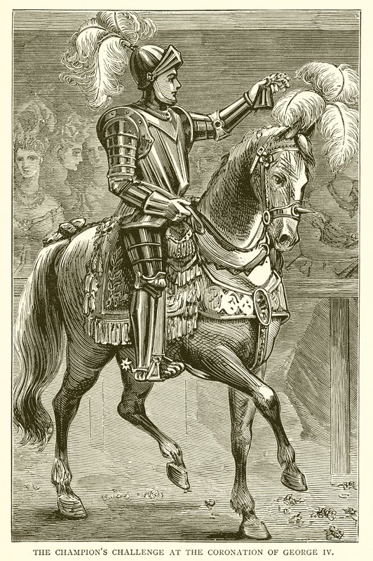The Champions Challenge at the Coronation of George IV by English School