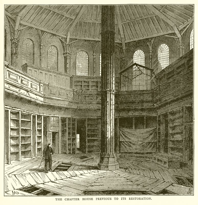 The Chapter House (before restoration) by English School
