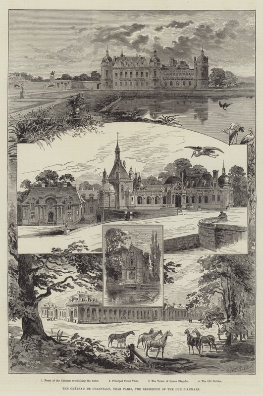 The Chateau de Chantilly, near Paris, the Residence of the Duc d