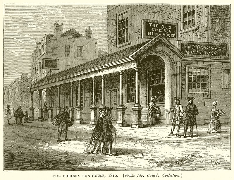 The Chelsea Bun-House, 1810 by English School