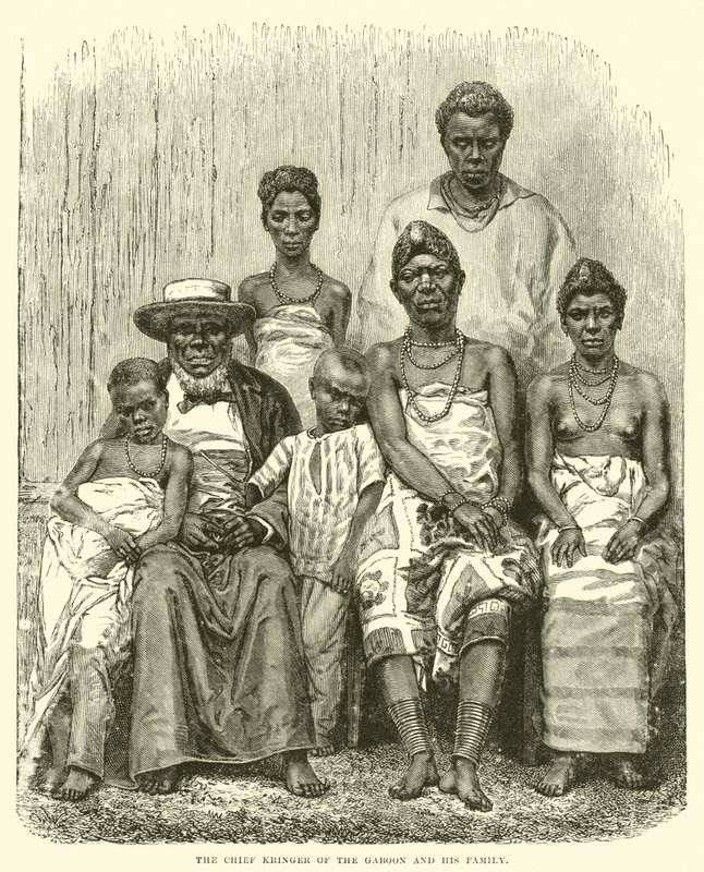 The Chief Kringer of the Gaboon and his family by English School