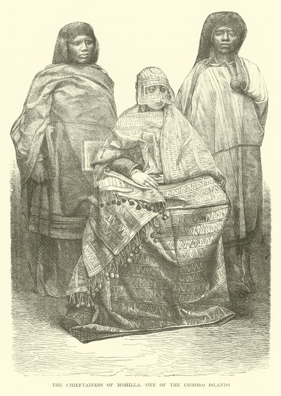 The Chieftainess of Mohilla, One of the Comoro Islands by English School