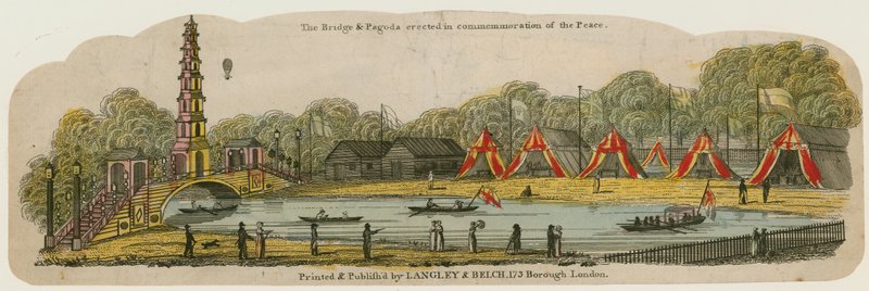 The Chinese pagoda and bridge erected over the canal in St James