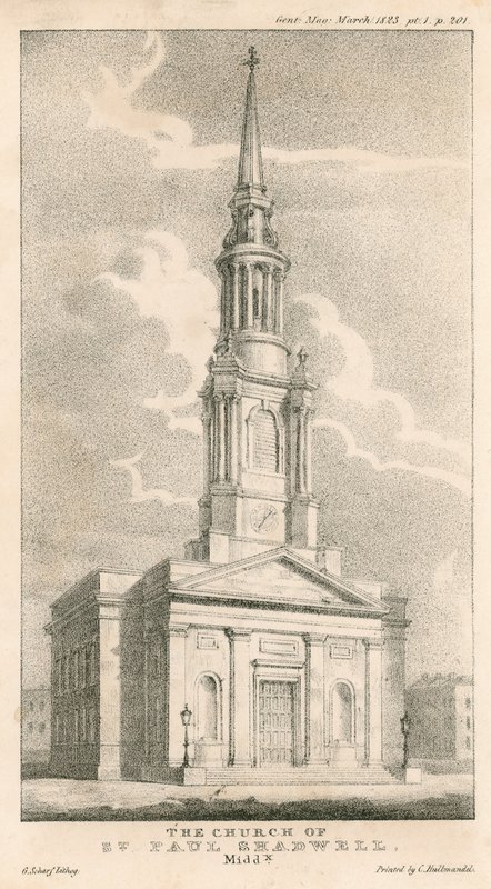 The Church of St Paul, Shadwell, London by English School