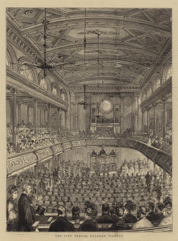 The City Temple, Holborn Viaduct by English School