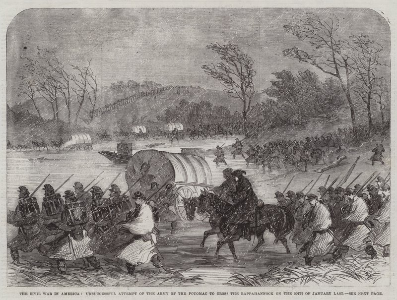 The Civil War in America, Unsuccessful Attempt of the Army of the Potomac to cross the Rappahannock on the 20 January Last by English School