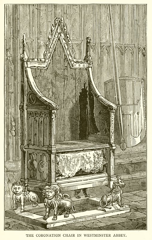 The Coronation Chair in Westminster Abbey by English School