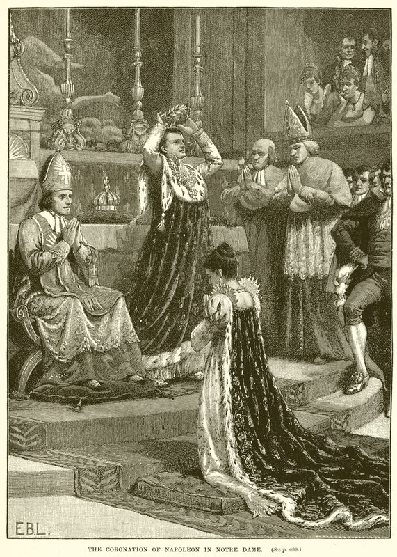 The Coronation of Napoleon in Notre Dame by English School