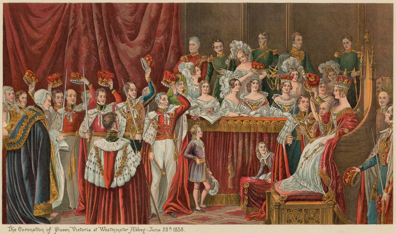 The Coronation of Queen Victoria at Westminster Abbey, 28 June 1838 by English School