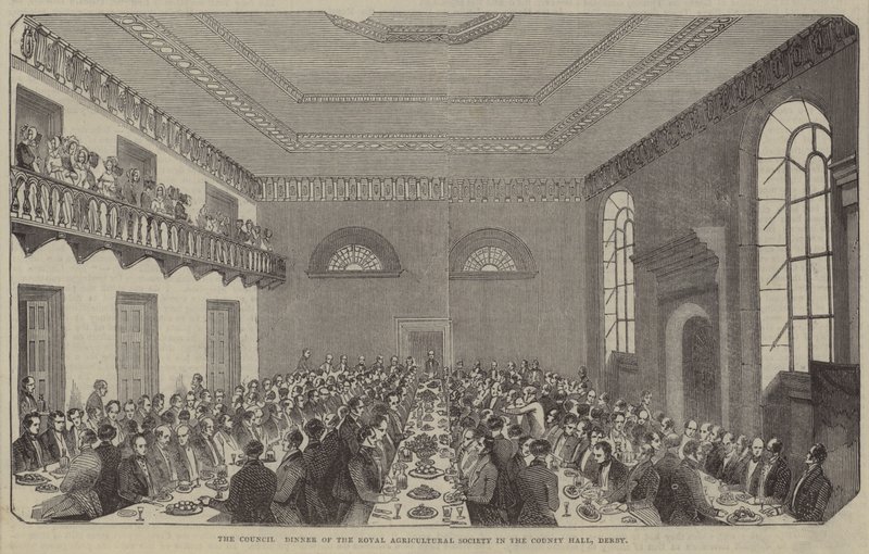 The Council Dinner, Royal Agricultural Society, County Hall, Derby by English School