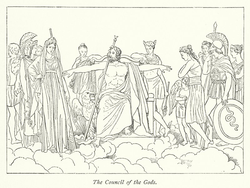 The Council of the Gods by English School