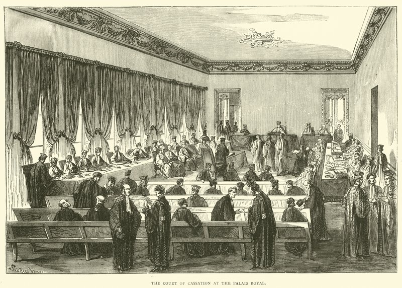 The Court of Cassation at the Palais Royal, May 1871 by English School