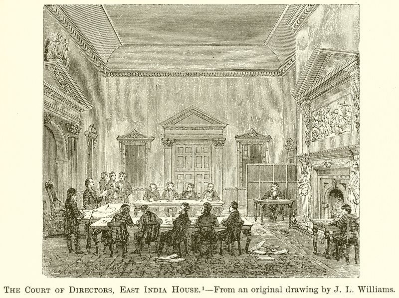 The Court of Directors, East India House by English School