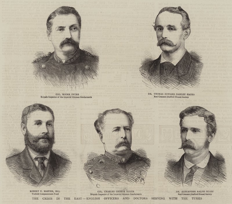 The Crisis in the East, English Officers and Doctors serving with the Turks by English School
