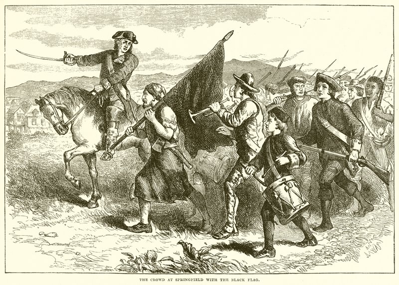 The Crowd at Springfield with the Black flag by English School
