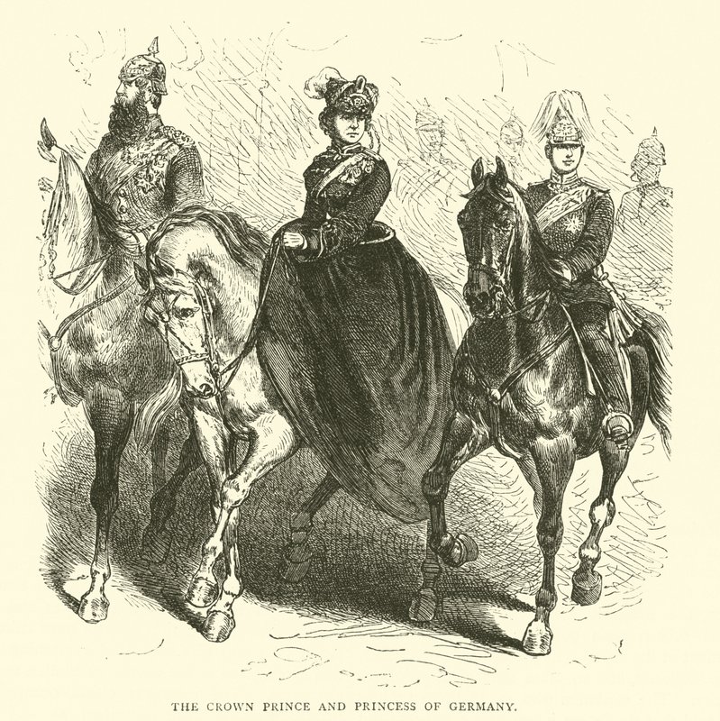 The Crown Prince and Princess of Germany, March 1871 by English School