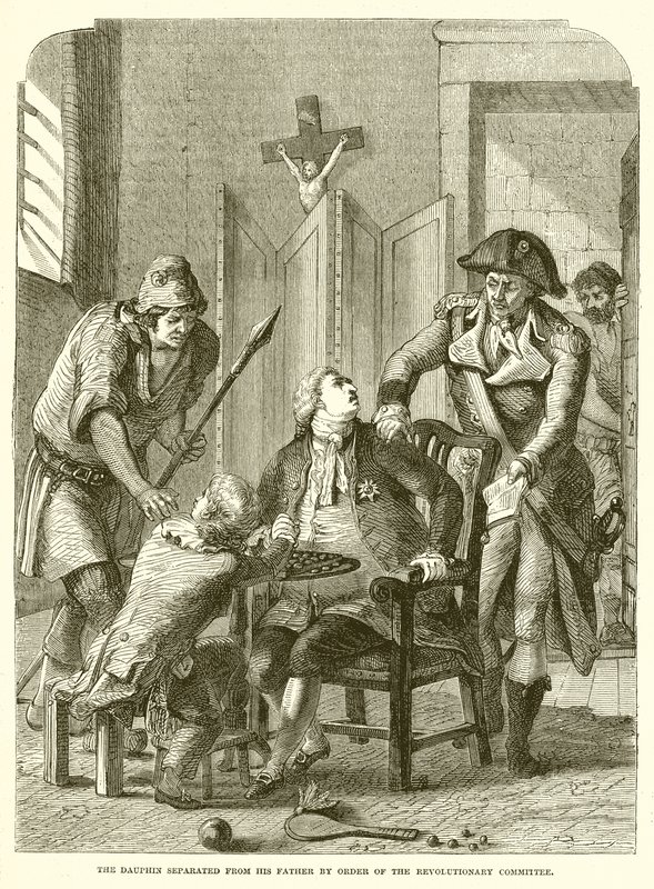 The Dauphin Separated from Father by Order of the Revolutionary Committee by English School