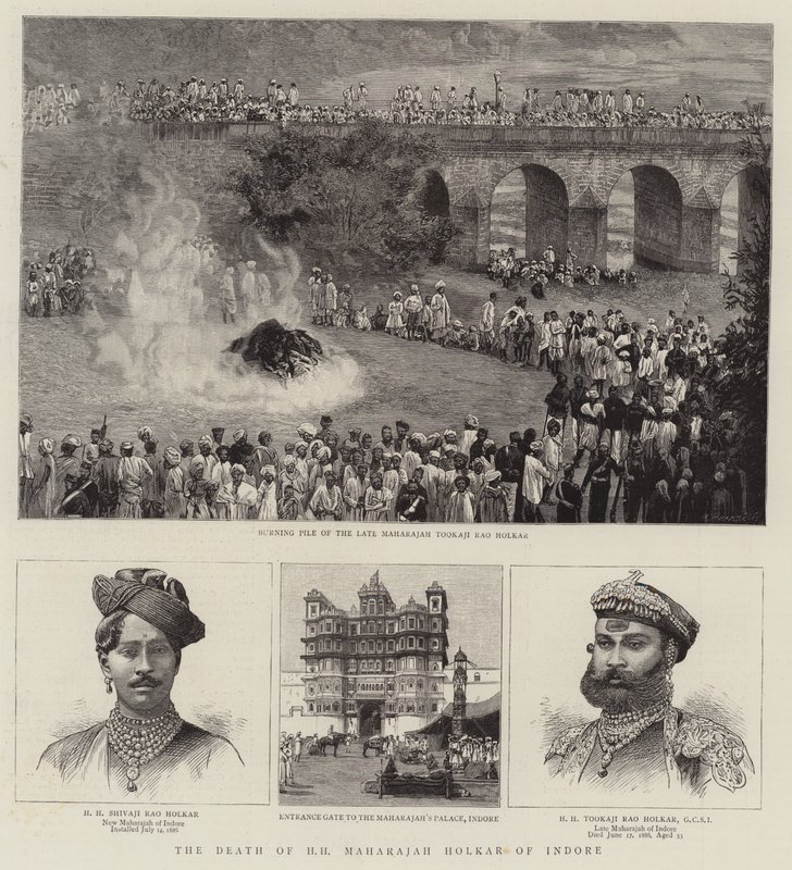The Death of HH Maharajah Holkar of Indore by English School