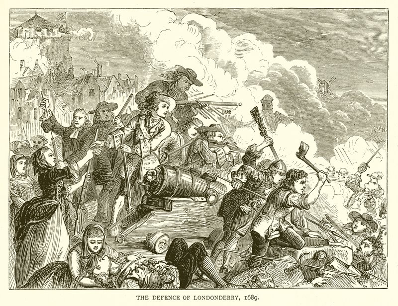 The Defence of Londonderry, 1689 by English School