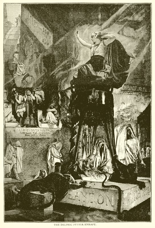 The Delphic Pythia Enrapt by English School