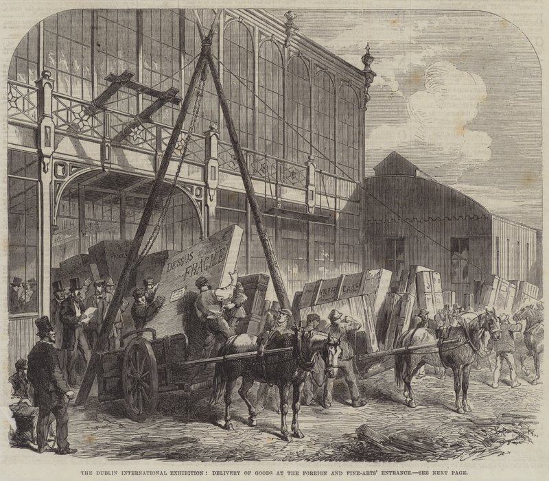 The Dublin International Exhibition, Delivery of Goods at the Foreign and Fine-Arts