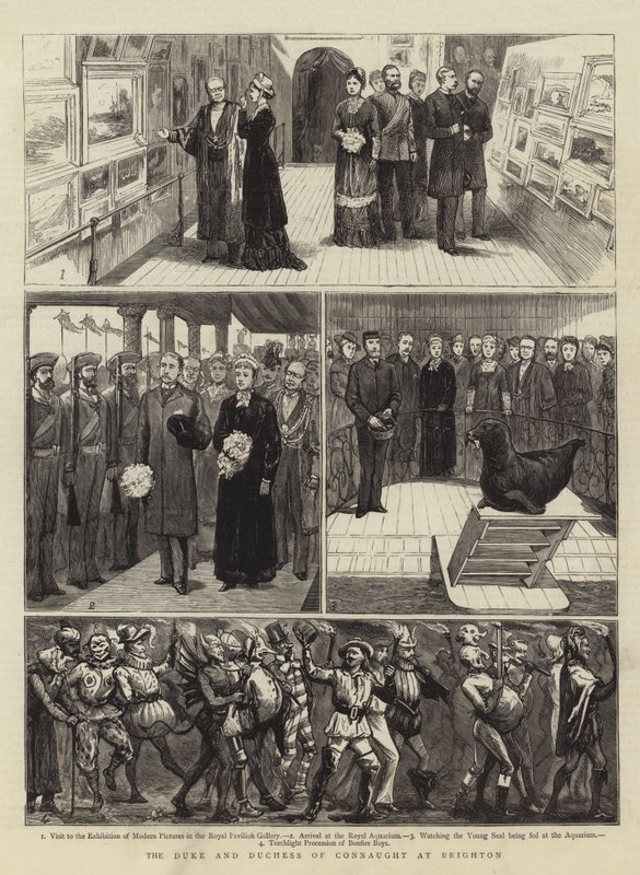 The Duke and Duchess of Connaught at Brighton by English School