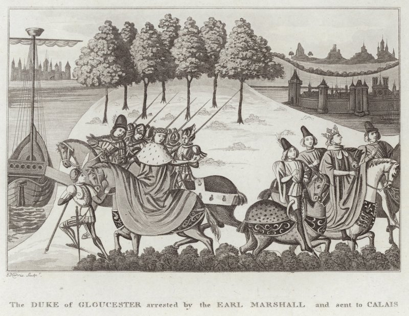 The Duke of Gloucester Arrested by the Earl Marshall and Sent to Calais by English School