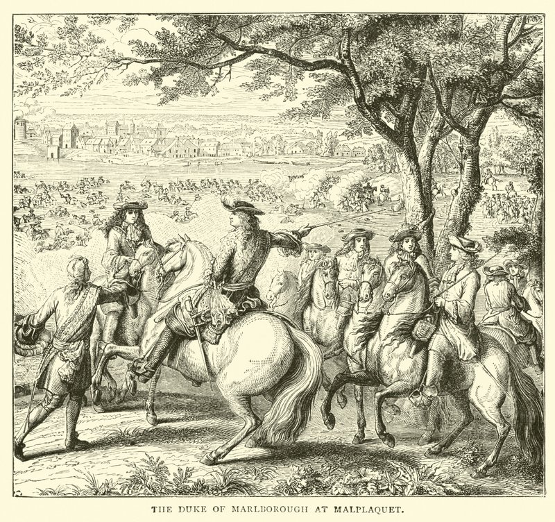 The Duke of Marlborough at Malplaquet by English School