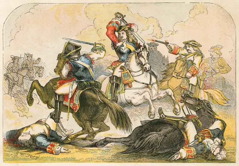 The Duke of Marlborough at the Battle of Ramilies by English School