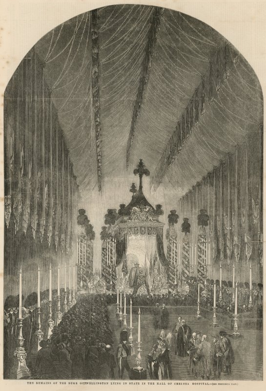 The Duke of Wellington lying in state by English School