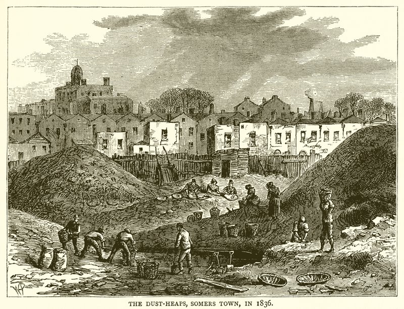 The Dust-Heaps, Somers Town, in 1836 by English School