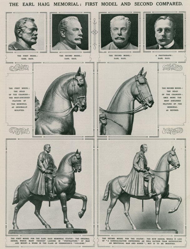 The Earl Haig Memorial: First Model and Second Compared by English School