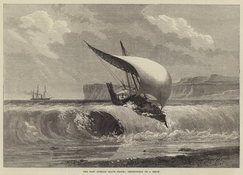 The East African Slave Trade, Destruction of a Dhow by English School