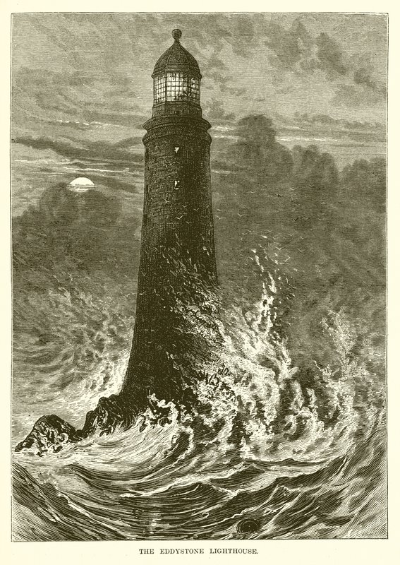 The Eddystone Lighthouse by English School
