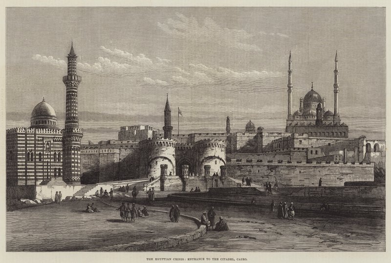 The Egyptian Crisis, Entrance to the Citadel, Cairo by English School