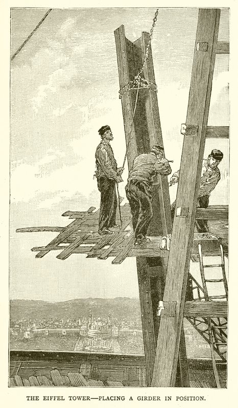 The Eiffel Tower - Placing a Girder in Position by English School