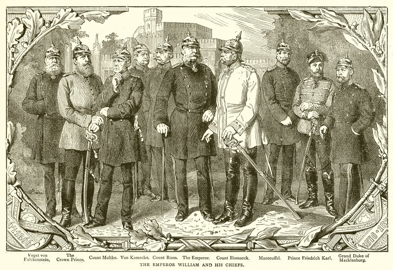 The Emperor William and His Chiefs by English School