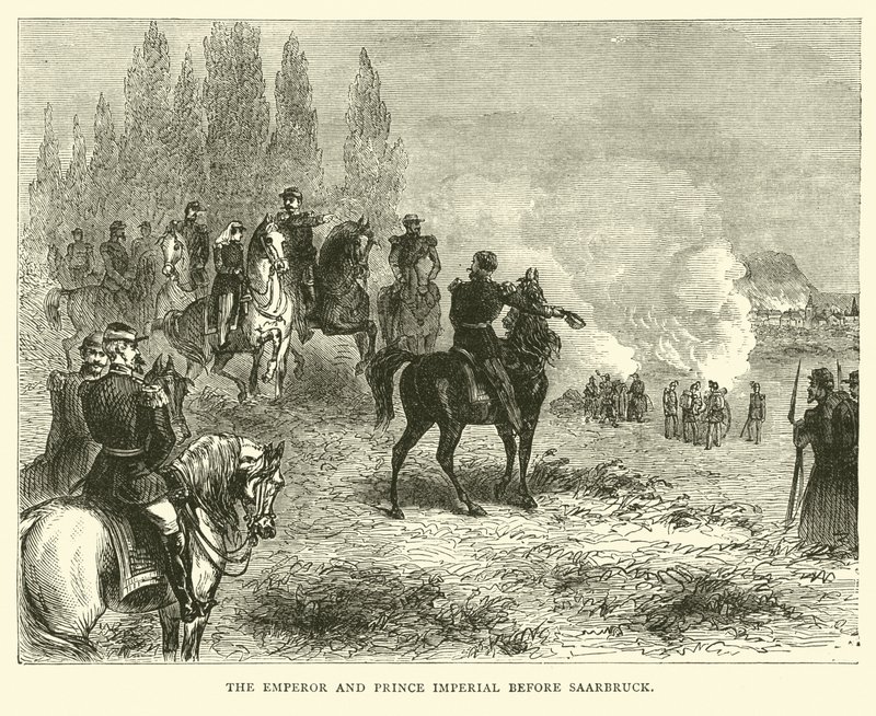 The Emperor and Prince Imperial Before Saarbruck, August 1870 by English School