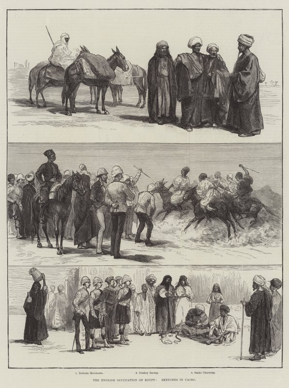 The English Occupation of Egypt, Sketches in Cairo by English School
