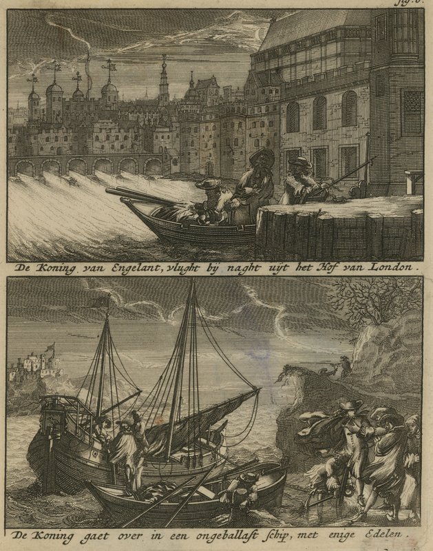 The Escape of King Charles I by English School